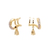 Thumbnail Image 0 of PDPAOLA  Lumiere 18ct Gold Plated Gemstone Hoop Earrings