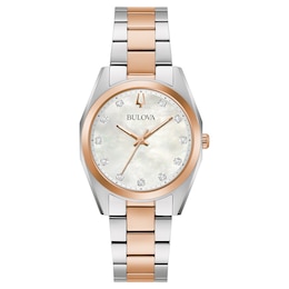 Bulova Classic Surveyor Ladies' Diamond Dot Two Tone Bracelet Watch