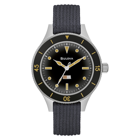 Hamilton Khaki Navy Scuba Quartz Green Fabric Strap Watch | H.Samuel