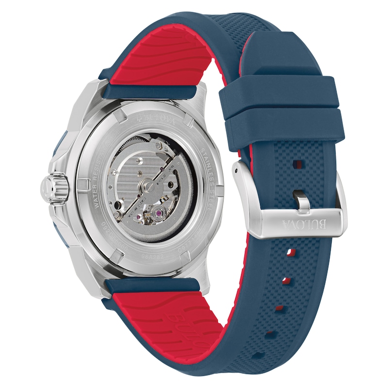 Main Image 3 of Bulova Marine Star Automatic Men's Blue Strap Watch