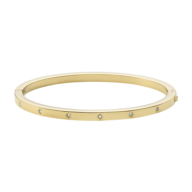 Main Image 1 of Fossil Sutton Shine Bright Gold Tone Cuff Bracelet