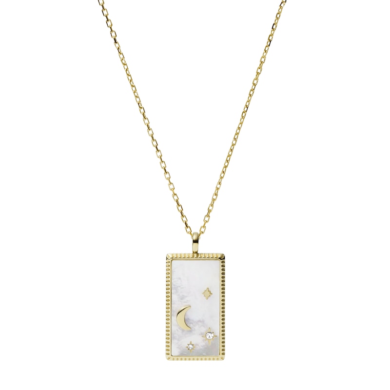Main Image 1 of Fossil Georgia Lunar Nights White Mother of Pearl Necklace