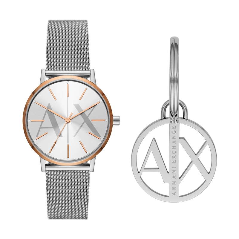Armani Exchange Ladies' Watch & Keyring Gift Set