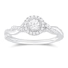 Thumbnail Image 1 of Engagement Ring 9ct White Gold 0.33ct Total Diamond Halo Ring