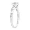 Thumbnail Image 2 of Engagement Ring 9ct White Gold 0.33ct Total Diamond Halo Ring