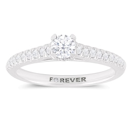 Engagement Ring The Forever Diamond 18ct White Gold 0.40ct Total Ring