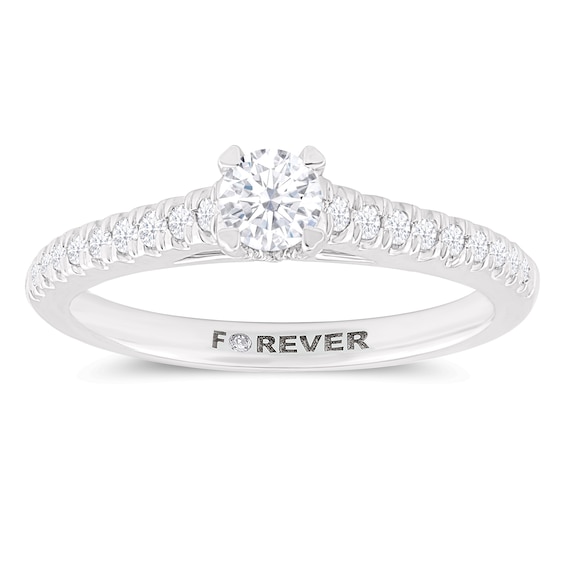 Engagement Ring The Forever Diamond 18ct White Gold 0.40ct T