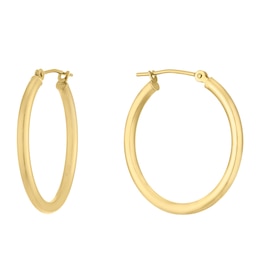 9ct Yellow Gold 25mm Hoop Earrings
