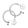Thumbnail Image 1 of Calvin Klein Stainless Steel Pearl Bubbly 3/4 Hoop Earrings