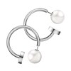 Thumbnail Image 1 of Calvin Klein Stainless Steel Pearl Bubbly 3/4 Hoop Earrings