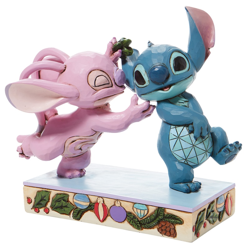 Disney Traditions Mistletoe Kiss Stitch & Angel Figurine
