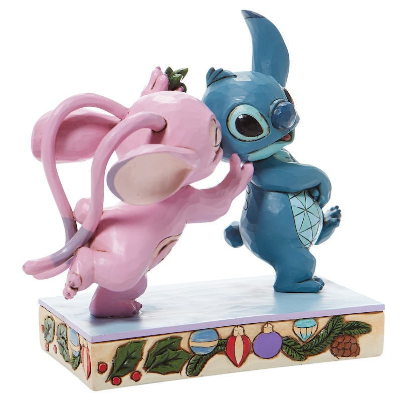 Main Image 3 of Disney Traditions Mistletoe Kiss Stitch & Angel Figurine