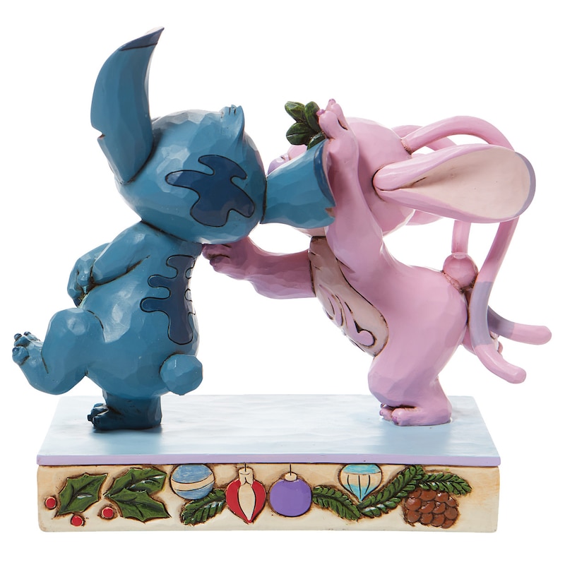 Disney Traditions Mistletoe Kiss Stitch & Angel Figurine