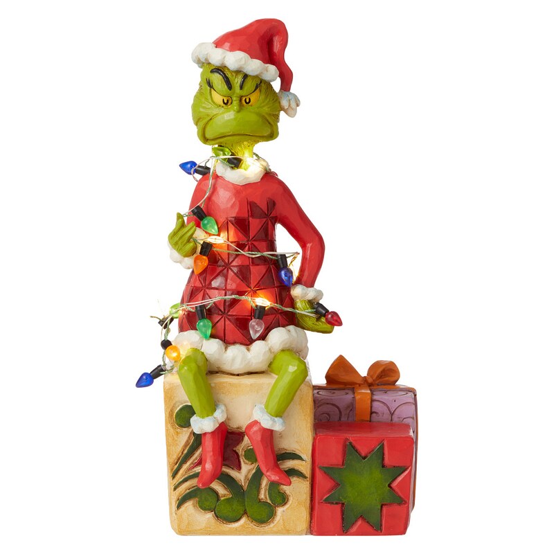 Dr Seuss The Grinch With Lights Figurine