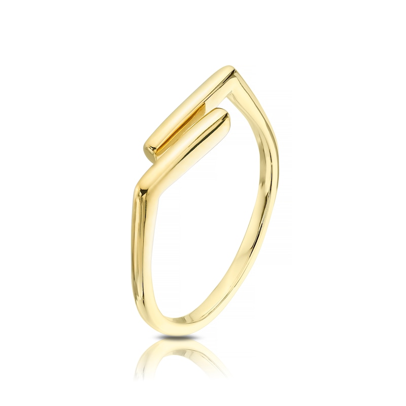 Main Image 1 of 9ct Yellow Gold Flat Bar Ring