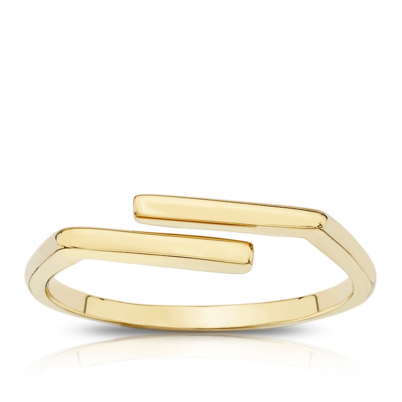 Main Image 3 of 9ct Yellow Gold Flat Bar Ring
