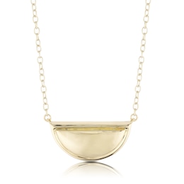 9ct Yellow Gold Semi-Circle Necklace