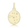Thumbnail Image 1 of 9ct Yellow Gold Sagittarius Constellation Disc Pendant Charm