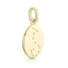 Thumbnail Image 2 of 9ct Yellow Gold Scorpio Constellation Disc Pendant Charm