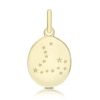Thumbnail Image 1 of 9ct Yellow Gold Pisces Constellation Disc Pendant Charm