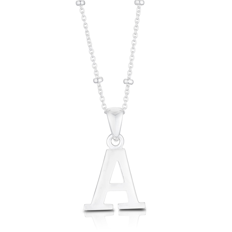 Main Image 1 of Sterling Silver Initial A Pendant