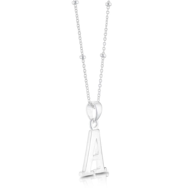 Main Image 2 of Sterling Silver Initial A Pendant