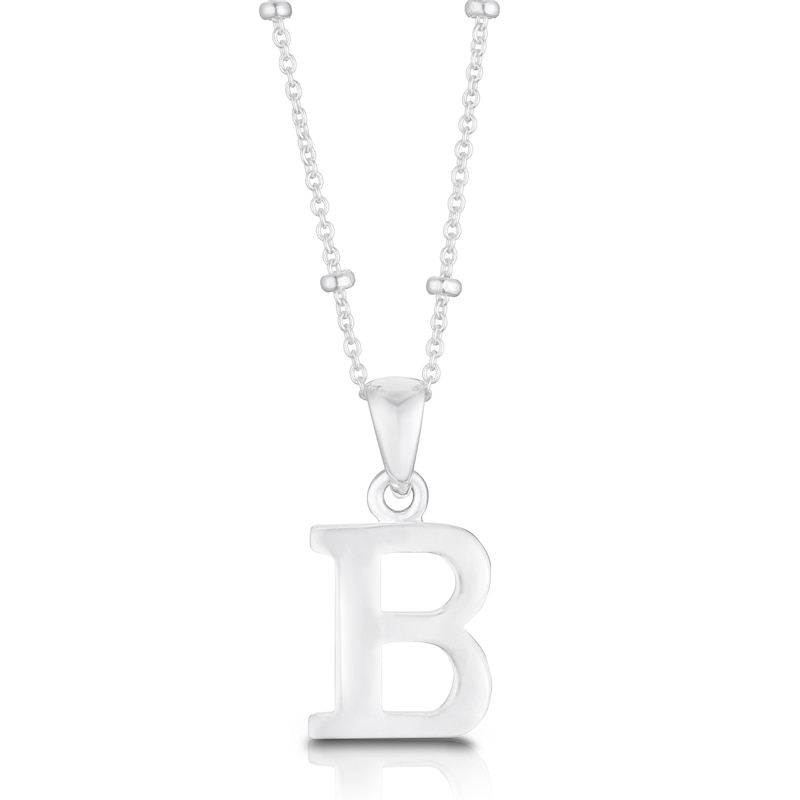 Main Image 1 of Sterling Silver Initial B Pendant