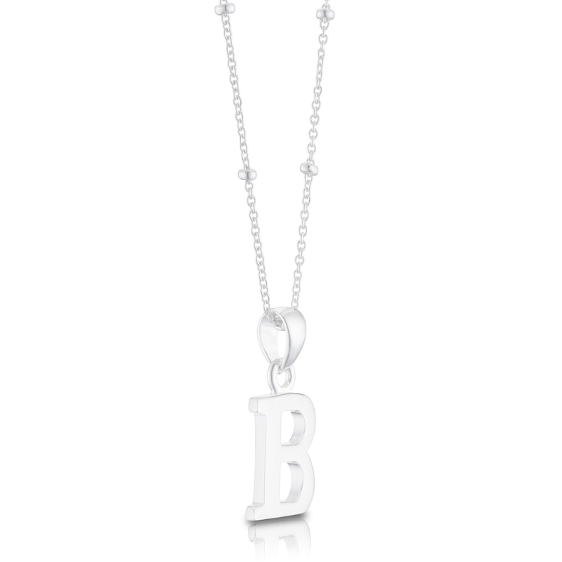 Sterling Silver Initial B Pendant