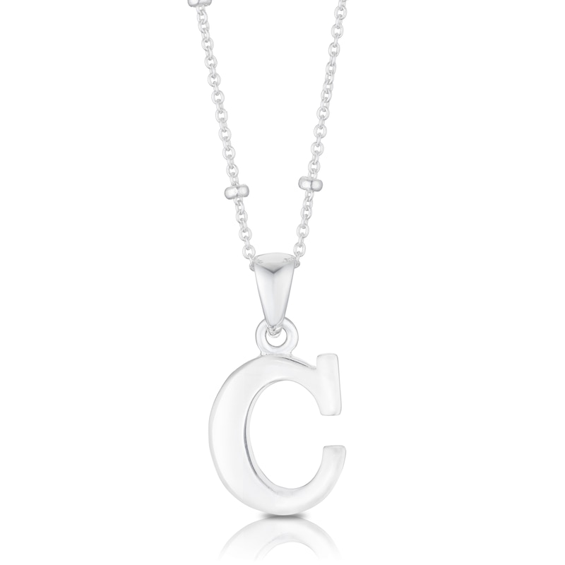 Main Image 1 of Sterling Silver Initial C Pendant