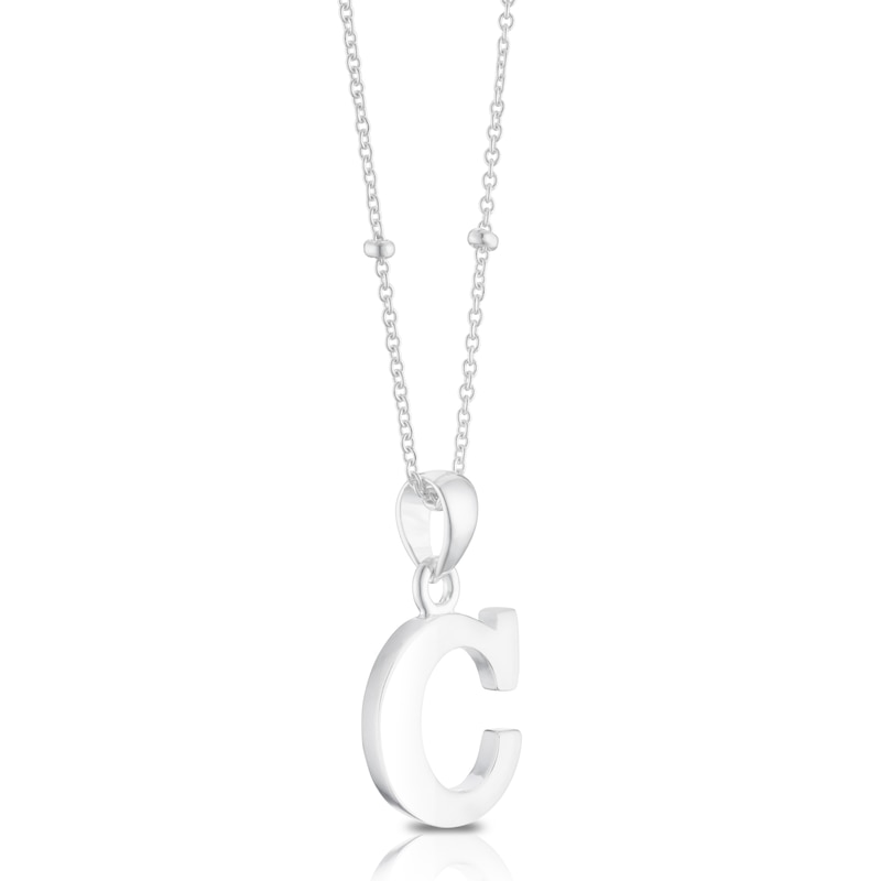 Main Image 2 of Sterling Silver Initial C Pendant