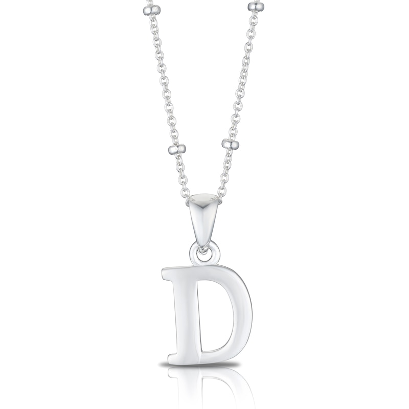 Sterling Silver Initial D Pendant