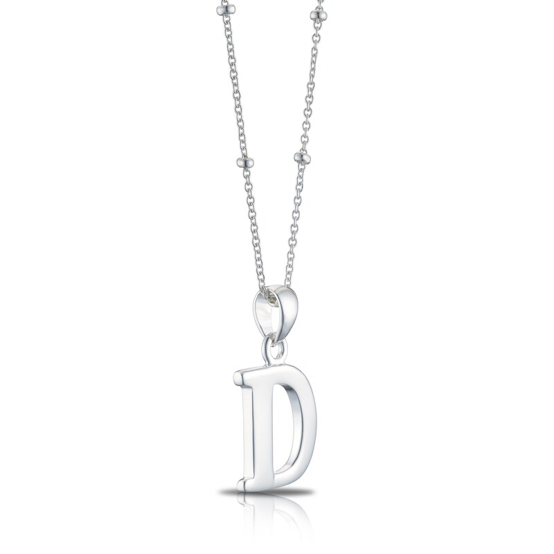 Sterling Silver Initial D Pendant