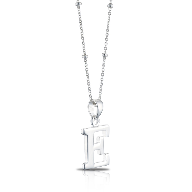 Sterling Silver Initial E Pendant