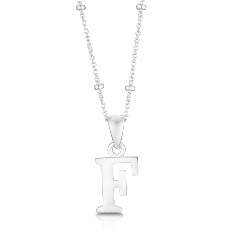 Main Image 1 of Sterling Silver Initial F Pendant