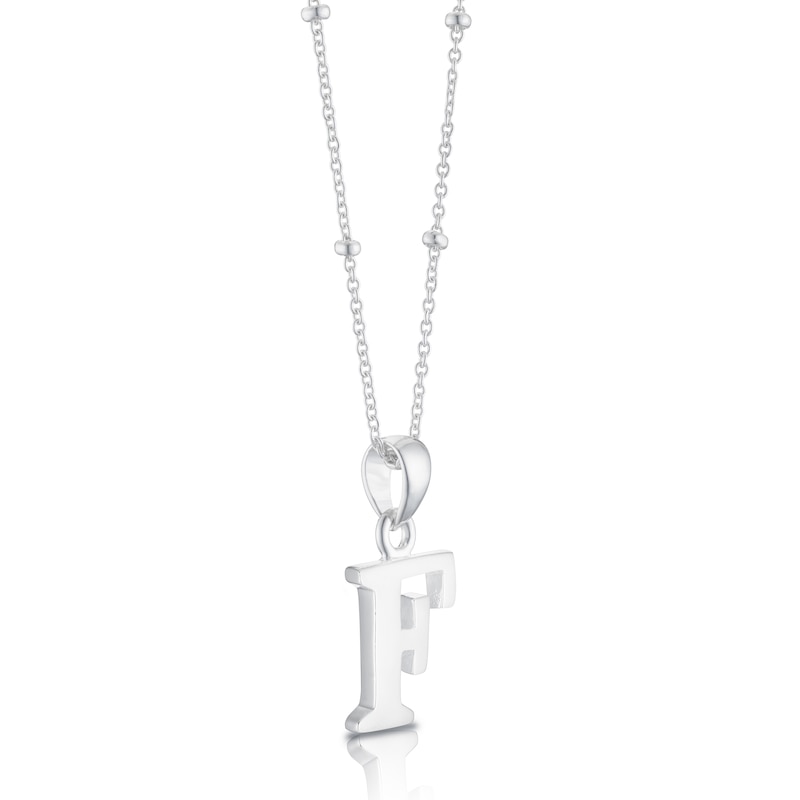 Sterling Silver Initial F Pendant