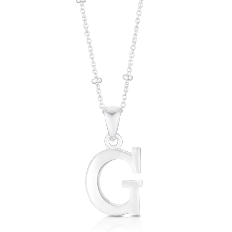 Main Image 1 of Sterling Silver Initial G Pendant