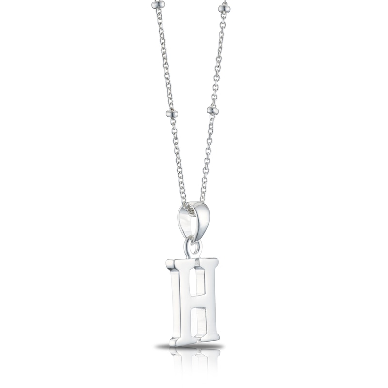 Sterling Silver Initial H Pendant