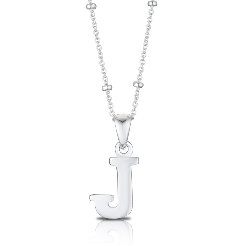 Sterling Silver Initial J Pendant
