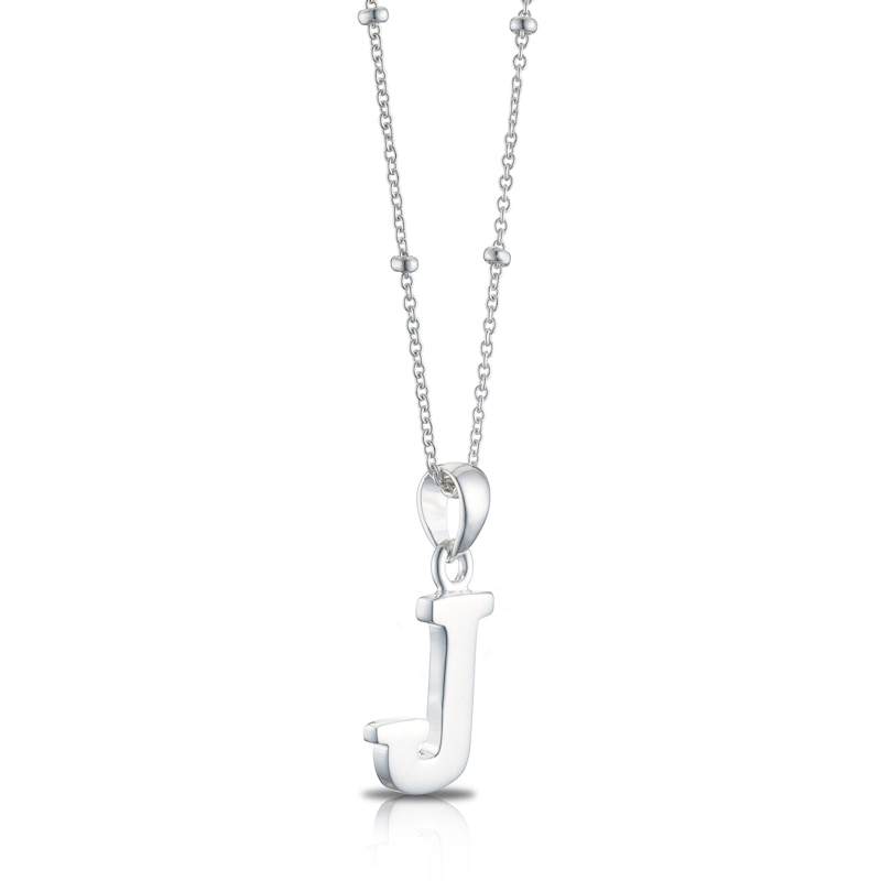 Main Image 2 of Sterling Silver Initial J Pendant