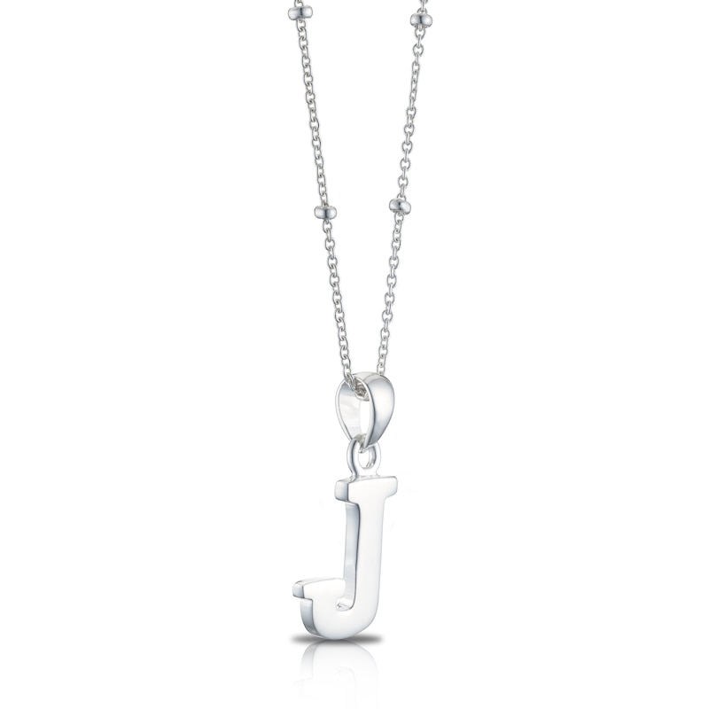 Sterling Silver Initial J Pendant