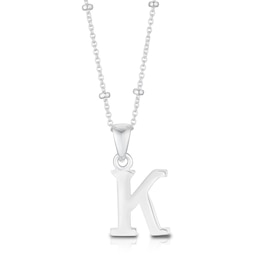 Sterling Silver Initial K Pendant