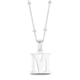 Sterling Silver Initial M Pendant