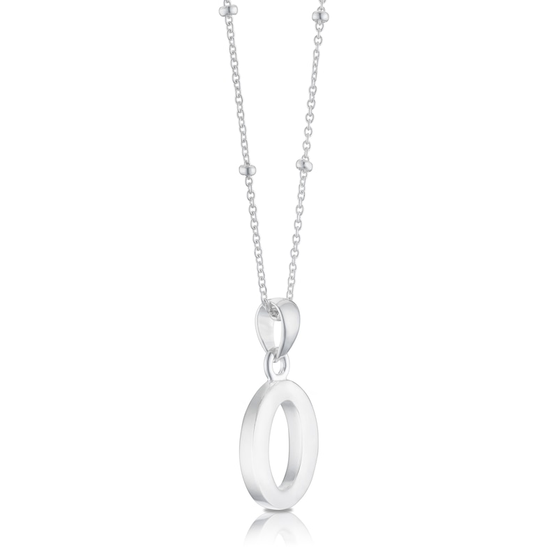 Main Image 2 of Sterling Silver Initial O Pendant