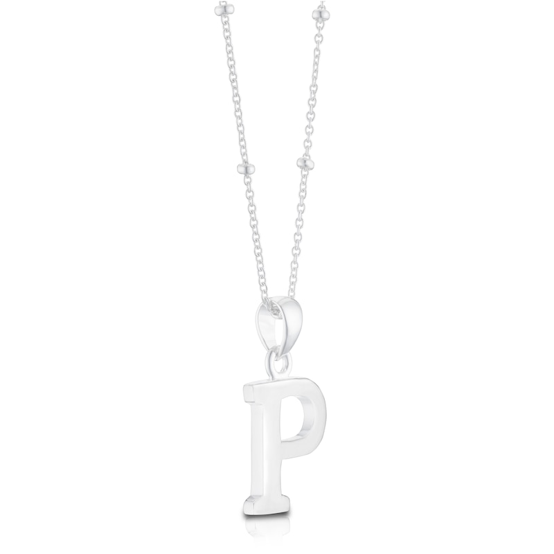 Main Image 2 of Sterling Silver Initial P Pendant
