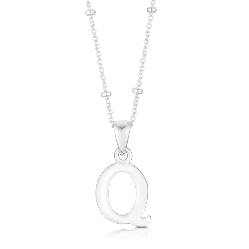 Main Image 1 of Sterling Silver Initial Q Pendant