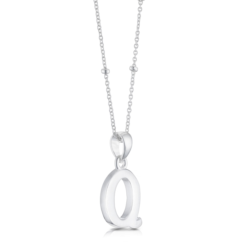 Main Image 2 of Sterling Silver Initial Q Pendant