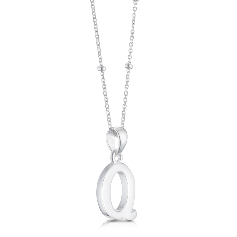 Sterling Silver Initial Q Pendant