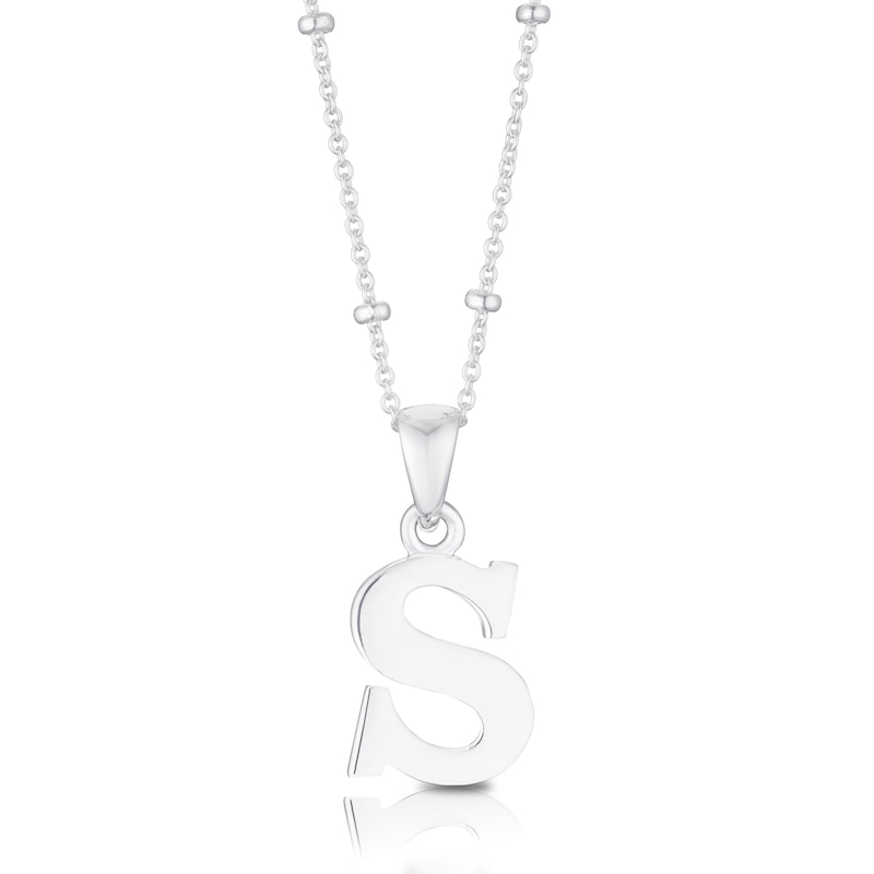 Sterling Silver Initial S Pendant