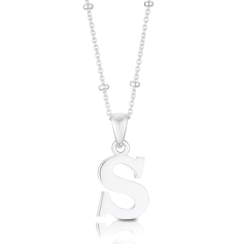 Main Image 1 of Sterling Silver Initial S Pendant