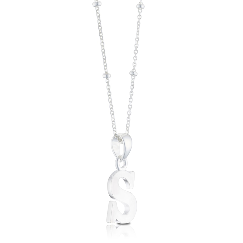 Main Image 2 of Sterling Silver Initial S Pendant